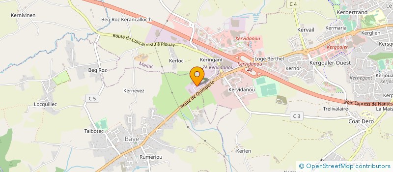 localisation de l'entreprise ENTREPOT DE KERVIDANOU à BAYE