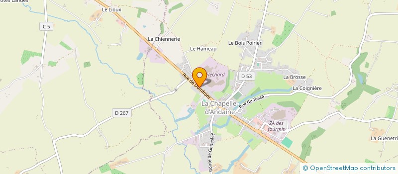 localisation de l'entreprise ENTREPOT FRIGORIFIQUE D'ANDAINE à RIVES D'ANDAINE