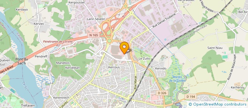 localisation de l'entreprise ENTREPOT KERLAN à LANESTER