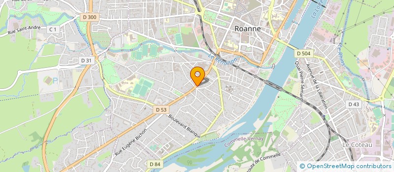 localisation de l'entreprise ENTREPOTE à ROANNE