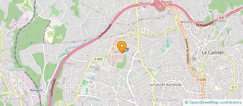 localisation de l'entreprise ENTREPOTS DE LA ROUBINE à LE CANNET
