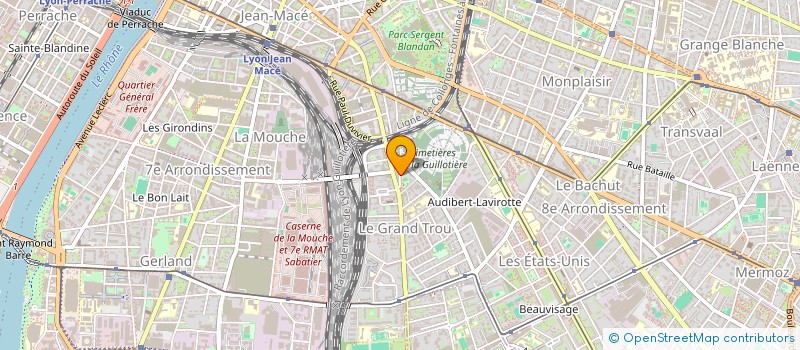 localisation de l'entreprise ENTREPOTS DE SERIN SARL  LYON