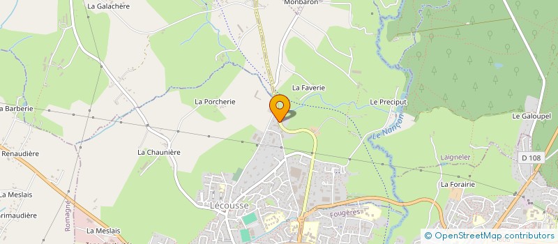 localisation de l'entreprise ENTREPOTS FOUGERES BOISSONS à LECOUSSE