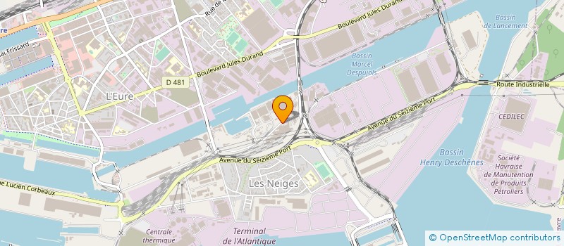 localisation de l'entreprise ENTREPOTS FRIGORIFIQUE DE LA BASSE-SEINE à LE HAVRE