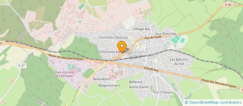 localisation de l'entreprise ENTREPOTS FRIGORIFIQUES DE BESANCON  VALDAHON