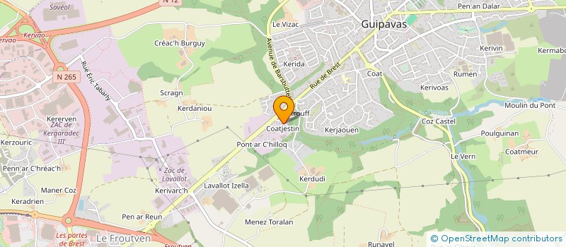 localisation de l'entreprise ENTREPOTS LEGOAS-COATJESTIN  GUIPAVAS