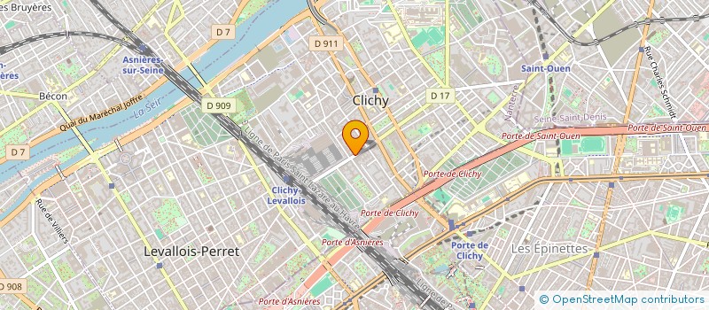 localisation de l'entreprise ENTREPOTS LINGERIE à CLICHY