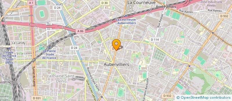 localisation de l'entreprise ENTREPOTS  RL 2000  AUBERVILLIERS