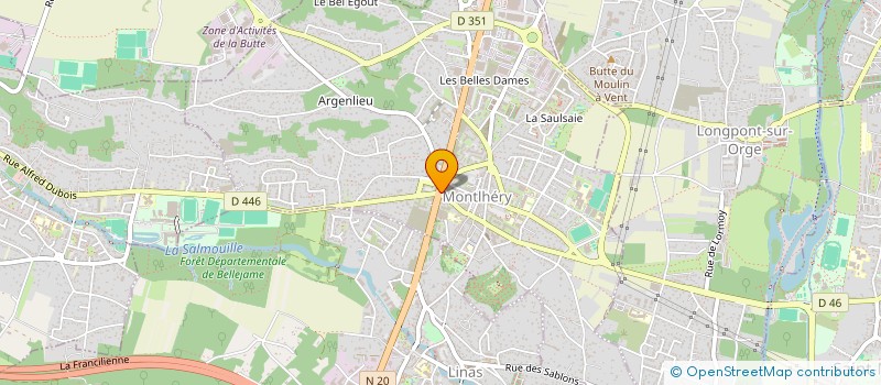 localisation de l'entreprise ENTREPOTS RN 20 à LINAS