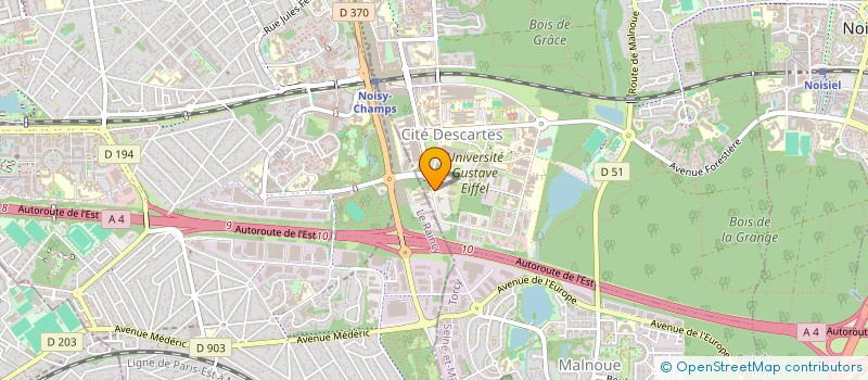 localisation de l'entreprise ENTREPOTS SERVICES à CHAMPS-SUR-MARNE