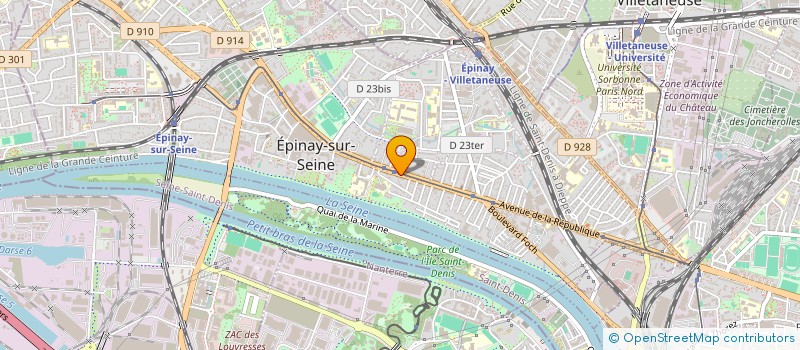 localisation de l'entreprise ENTREPRENDRE CREER CONSEILLER  EPINAY-SUR-SEINE