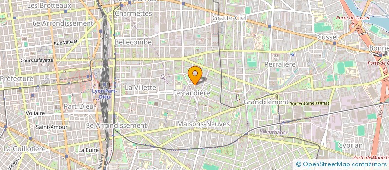 localisation de l'entreprise ENTREPRENDRE ET COMMUNIQUER EN FRANCE  VILLEURBANNE