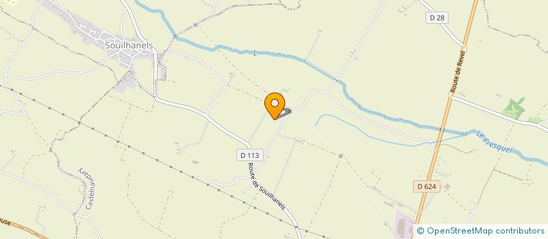 localisation de l'entreprise ENTREPRENEURS DES TERRITOIRES AGRICOLES ET RURAUX DE L'AUDE  CASTELNAUDARY