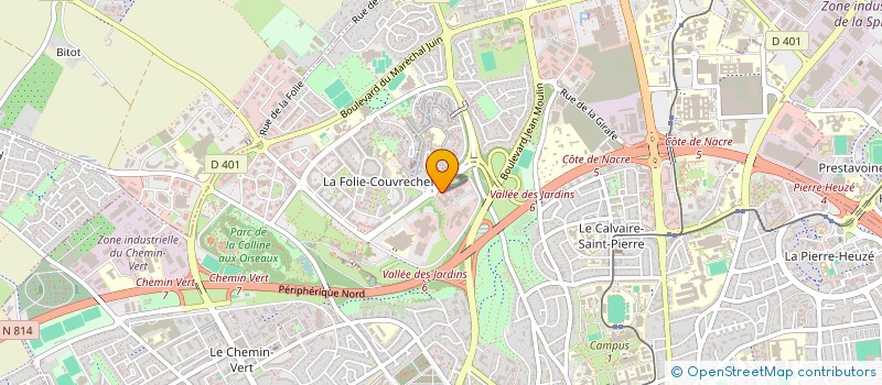 localisation de l'entreprise ENTREPRENEURS DES TERRITOIRES NORMANDIE à CAEN
