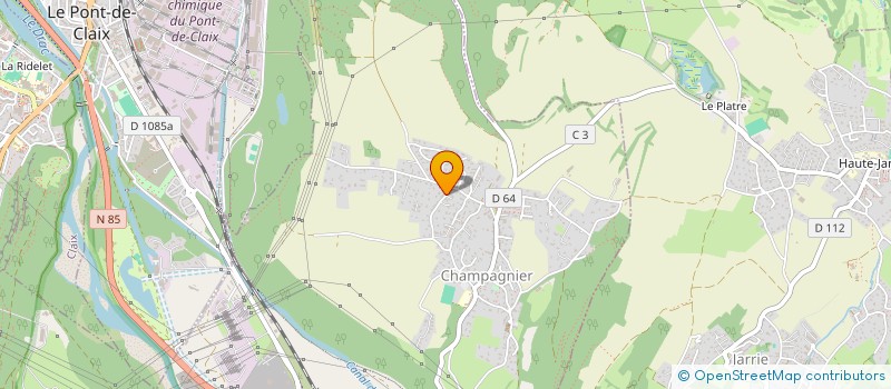 localisation de l'entreprise ENTREPRENEURS DU SUD GRENOBLOIS  CHAMPAGNIER