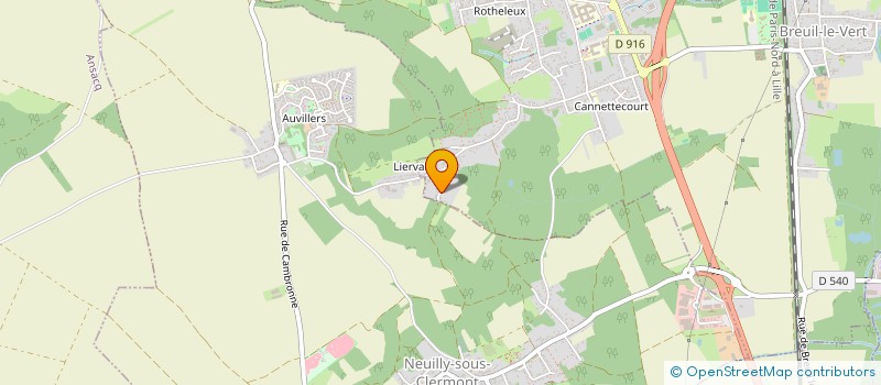 localisation de l'entreprise ENTREPRISE A.DEMEYER  BREUIL-LE-VERT