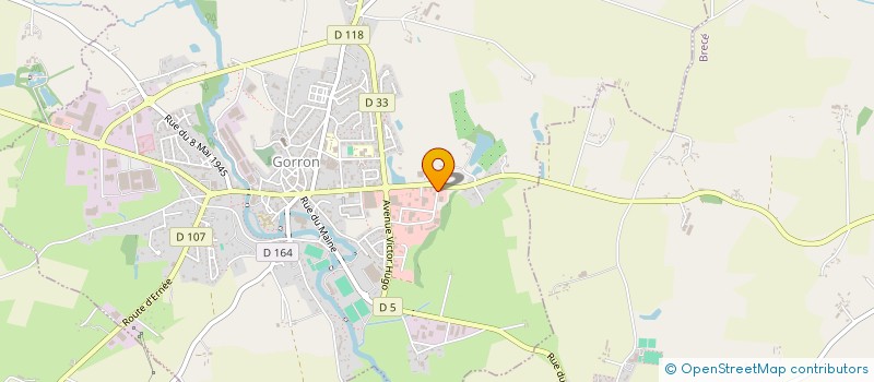 localisation de l'entreprise ENTREPRISE ADAM à GORRON
