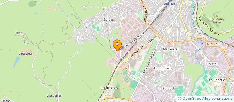 localisation de l'entreprise ENTREPRISE ALBOUY à AURILLAC