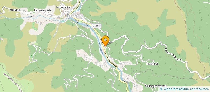 localisation de l'entreprise ENTREPRISE ALEXIS AUDIGIER à BURZET