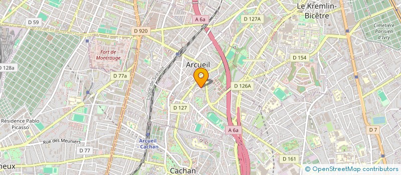 localisation de l'entreprise ENTREPRISE ALVES à ARCUEIL