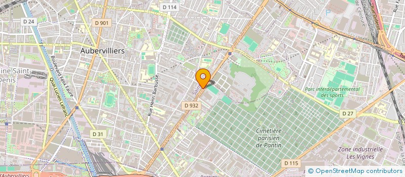 localisation de l'entreprise ENTREPRISE ALVES ET FILS à AUBERVILLIERS