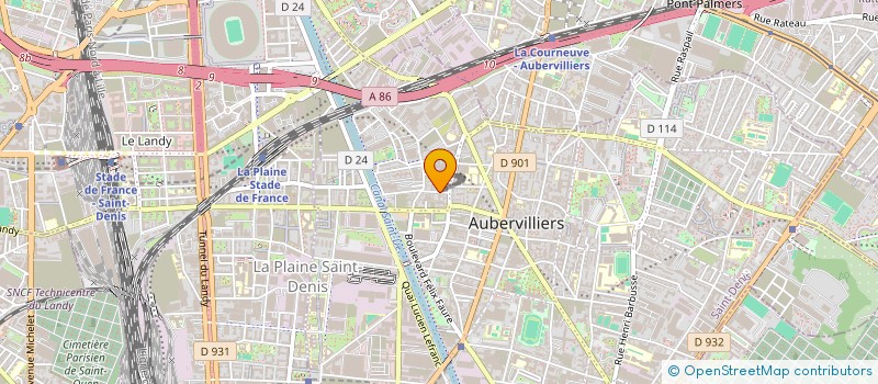 localisation de l'entreprise ENTREPRISE AM BTP à AUBERVILLIERS
