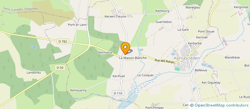localisation de l'entreprise ENTREPRISE AMEDEE LE CUNFF à KERNASCLEDEN