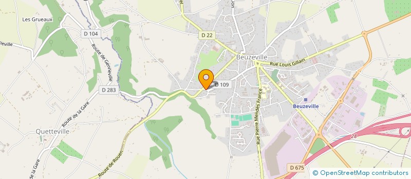 localisation de l'entreprise ENTREPRISE AMOURS  BEUZEVILLE