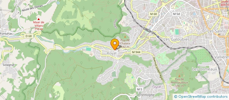 localisation de l'entreprise ENTREPRISE ANGILERI à ROYAT