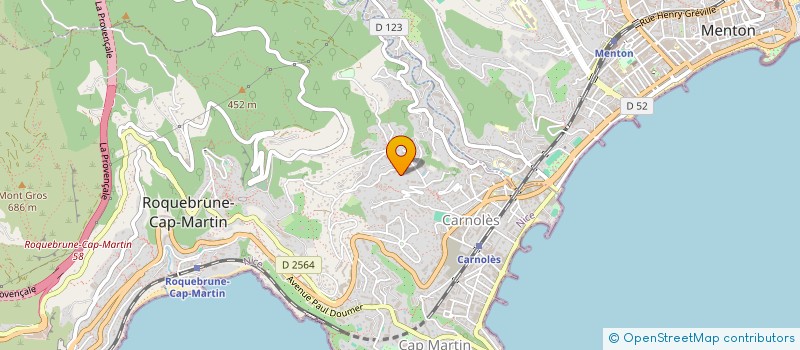 localisation de l'entreprise ENTREPRISE ANTOINE CASERO à ROQUEBRUNE-CAP-MARTIN