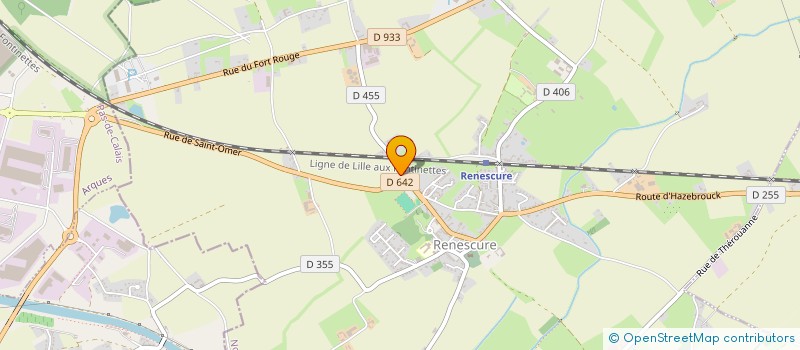 localisation de l'entreprise ENTREPRISE ARTISANALE DERUDDER  RENESCURE