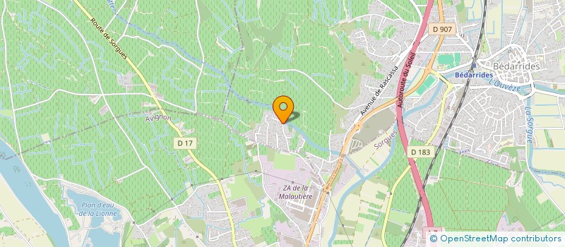 localisation de l'entreprise ENTREPRISE AUJAMES à BEDARRIDES