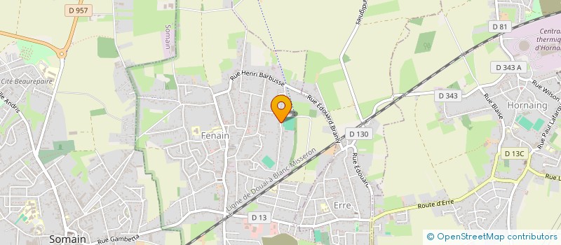 localisation de l'entreprise ENTREPRISE B.BOURIEZ  FENAIN