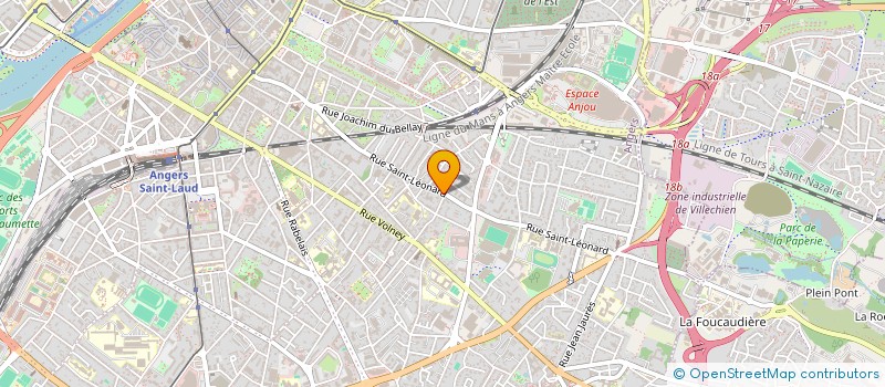 localisation de l'entreprise ENTREPRISE B. O. -PLOMBERIE-CHAUFFAGE à ANGERS