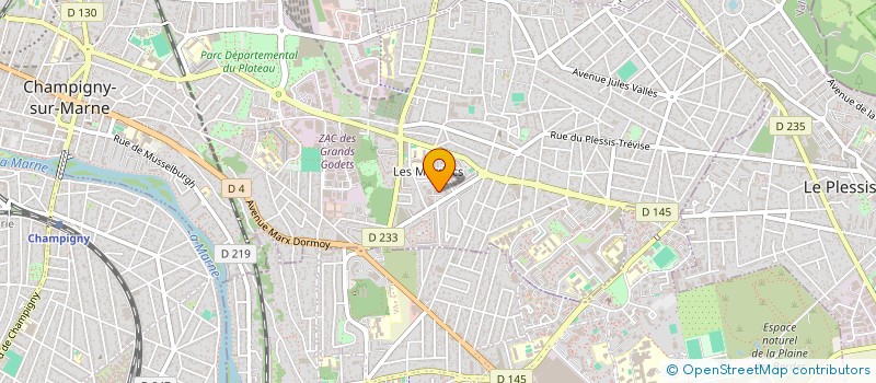 localisation de l'entreprise ENTREPRISE BADE à CHAMPIGNY-SUR-MARNE