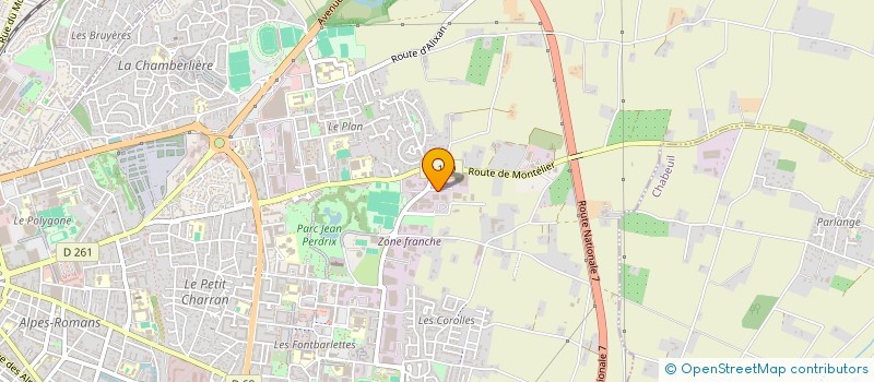 localisation de l'entreprise ENTREPRISE BARDET JEROME à VALENCE
