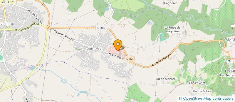 localisation de l'entreprise ENTREPRISE BARRE SARL à DAVEZIEUX