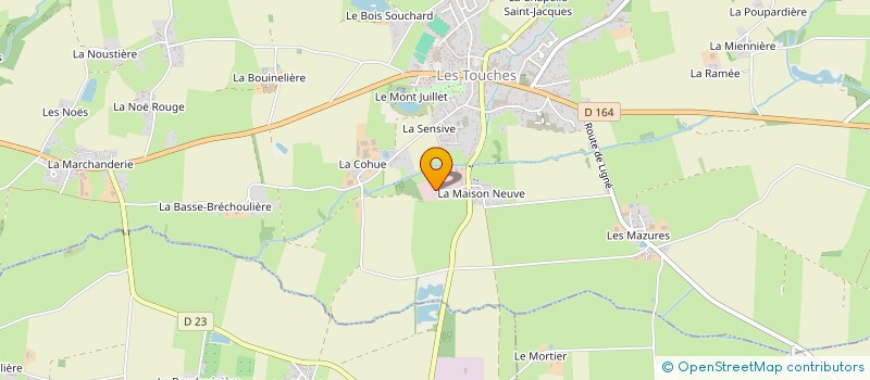 localisation de l'entreprise ENTREPRISE BARTEAU TRAVAUX PUBLICS  LES TOUCHES