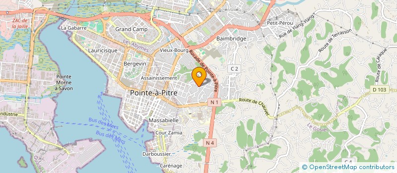 localisation de l'entreprise ENTREPRISE BATIMENT GENIE CIVILE ET REHABILITATION à LES ABYMES