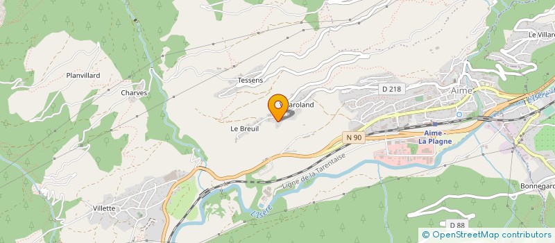 localisation de l'entreprise ENTREPRISE BATTENDIER à AIME-LA-PLAGNE