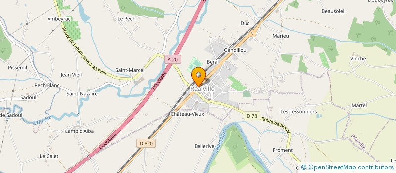 localisation de l'entreprise ENTREPRISE BATTUT  CAYRAC