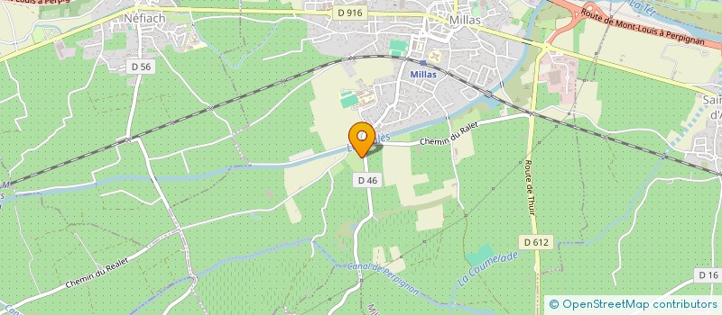 localisation de l'entreprise ENTREPRISE BECK S.A.  MILLAS