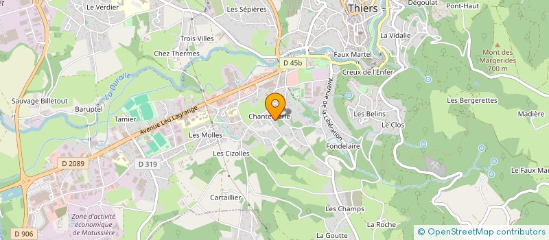 localisation de l'entreprise ENTREPRISE BEHOT PHILIPPE  THIERS