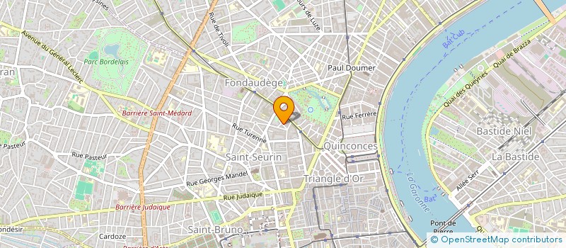 localisation de l'entreprise ENTREPRISE BENOIT TRONCHE à BORDEAUX