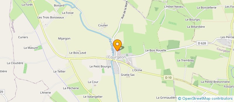 localisation de l'entreprise ENTREPRISE BEQUET à COURGEON