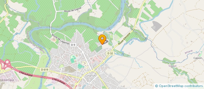 localisation de l'entreprise ENTREPRISE BERNADOU ET FILS  GIGNAC