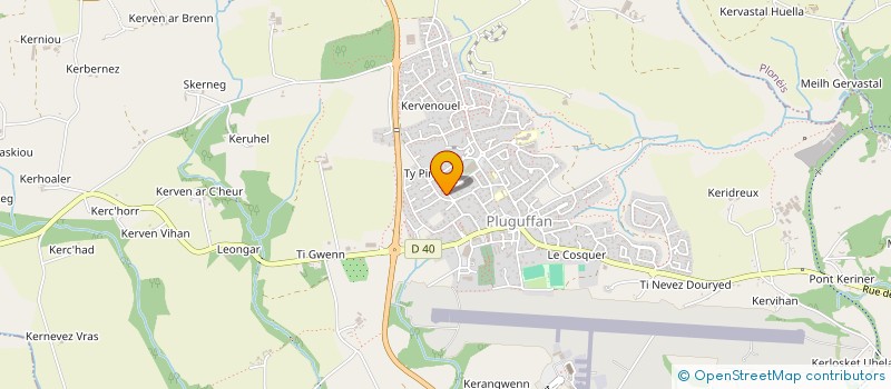 localisation de l'entreprise ENTREPRISE BERNARD PHILIPPE ELECTRICITE  PLUGUFFAN