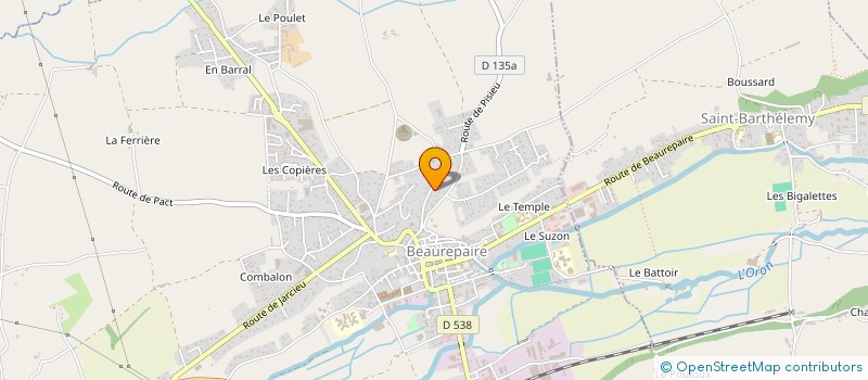 localisation de l'entreprise ENTREPRISE BICAK à BEAUREPAIRE