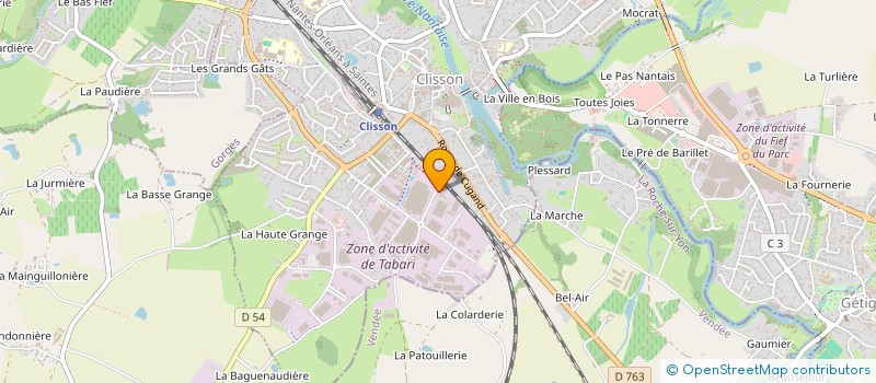 localisation de l'entreprise ENTREPRISE BLANLOEIL à CLISSON