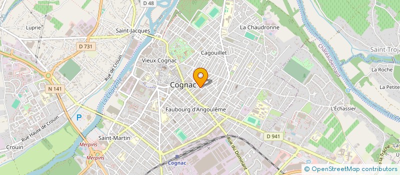 localisation de l'entreprise ENTREPRISE BLAZEK à COGNAC